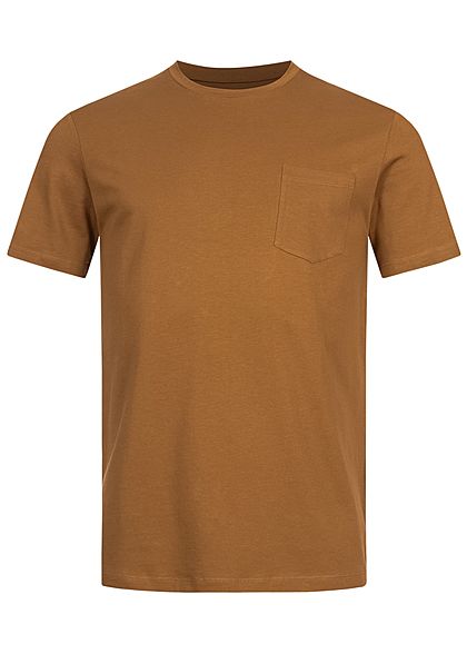 Jack and Jones Heren T-Shirt Logo Print rubber bruin