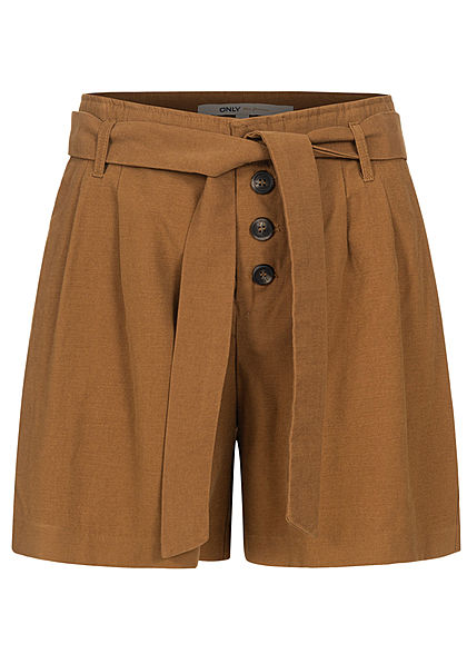 ONLY Dames High Waist Shorts 2-Pockets rubber bruin - Art.-Nr.: 21031132