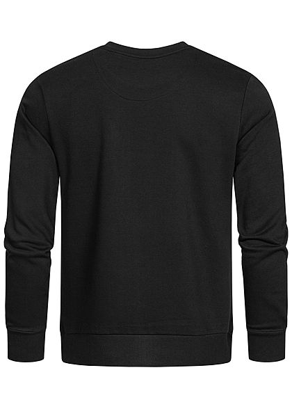 Brave Soul Herren Sweater Zipper Brusttasche jet schwarz