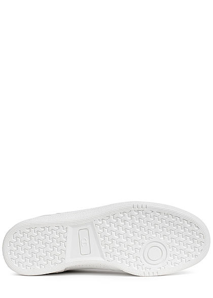 Champion Herren Schuh Low Cut Sneaker mit Logo seitl. zum schnüren unicolor weiss