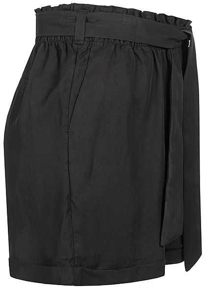 Tom Tailor Dames Paperbag Shorts 2-Pockets deep zwart