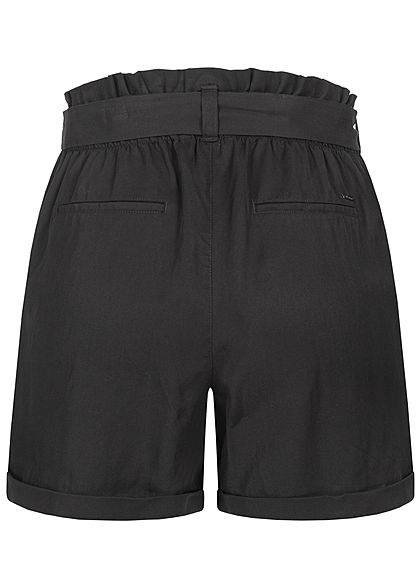 Tom Tailor Dames Paperbag Shorts 2-Pockets deep zwart