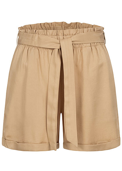 Tom Tailor Dames Paperbag Shorts 2-Pockets dune beige