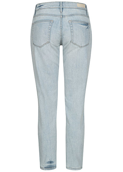 Tom Tailor Dames Boyfriend Jeans Destroy Look 5-Pockets stone lichtblauw denim
