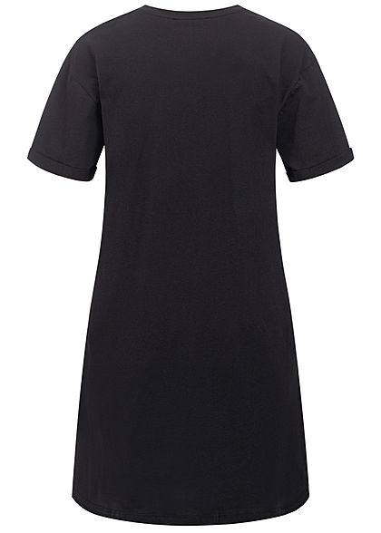 Sublevel Dames Longform T-Shirt Woman Print zwart