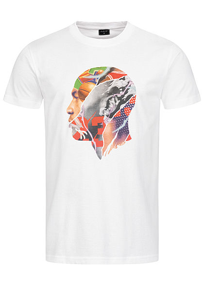 Mister Tee Heren T-Shirt Legend Head Print wit