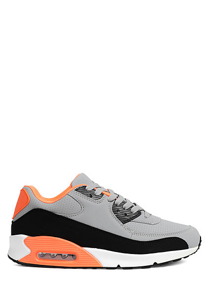 Seventyseven Lifestyle Dames Schoen Sneaker grijs zwart oranje