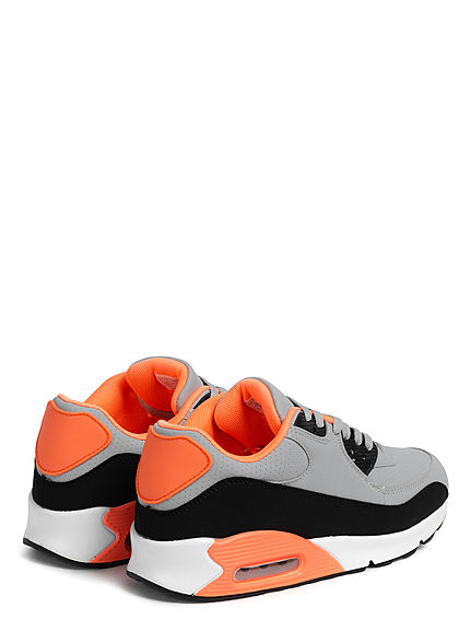 Seventyseven Lifestyle Dames Schoen Sneaker grijs zwart oranje