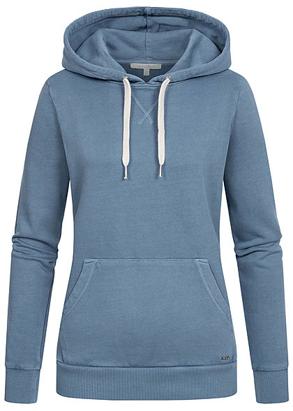 Tom Tailor Dames Basic Hoodie soft mid blauw