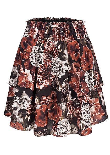 Styleboom Fashion Dames Mini Rok zwart rood