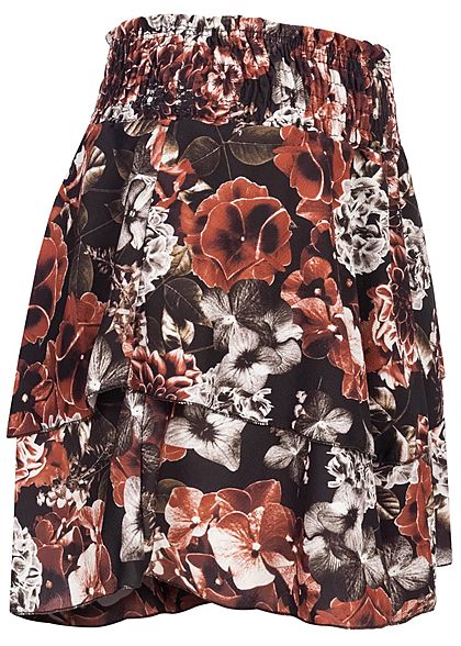 Styleboom Fashion Dames Mini Rok zwart rood