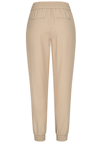 ONLY Dames NOOS Viscose Stof Broek met 2 zakken beige