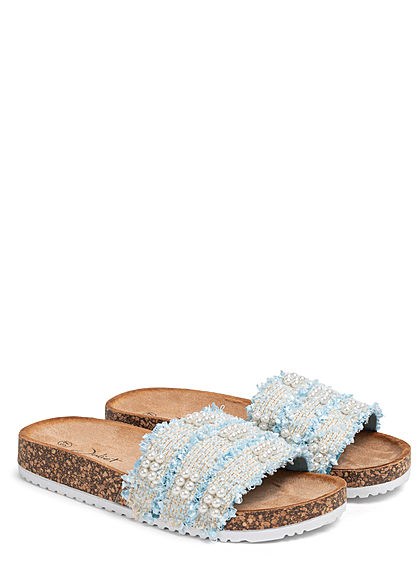 Seventyseven Lifestyle Dames Schoen Sandaal blauw wit