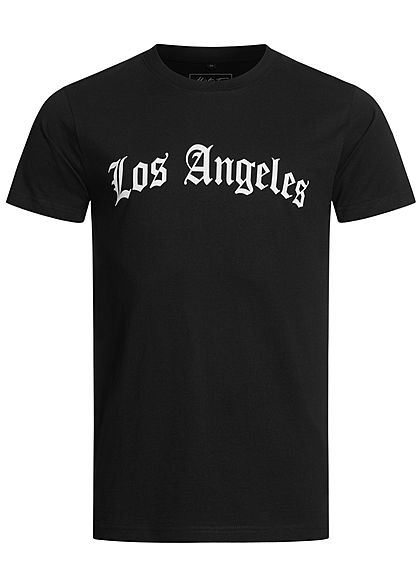 Mister Tee Herren T-Shirt Los Angeles Print schwarz