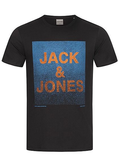 Jack and Jones Herren T-Shirt Logo Print schwarz - Art.-Nr.: 21041734