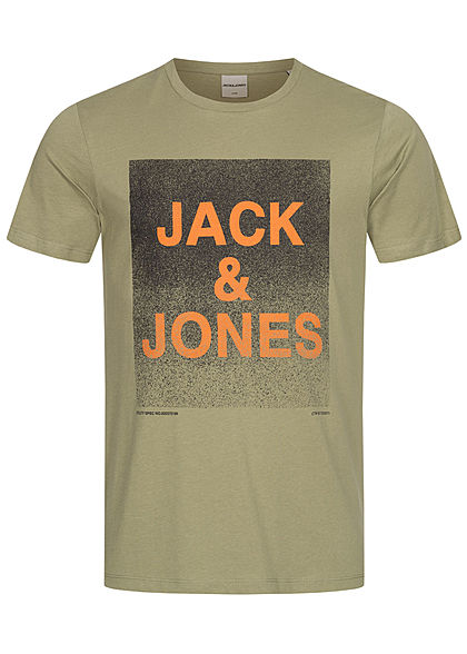 Jack and Jones Herren T-Shirt Logo Print oil grün - Art.-Nr.: 21041737