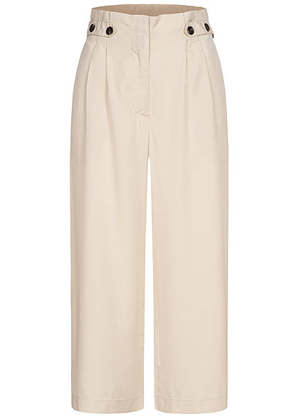 ONLY Dames 3/4 Paperbag Culotte Broek 2-Pockets pumice stone beige