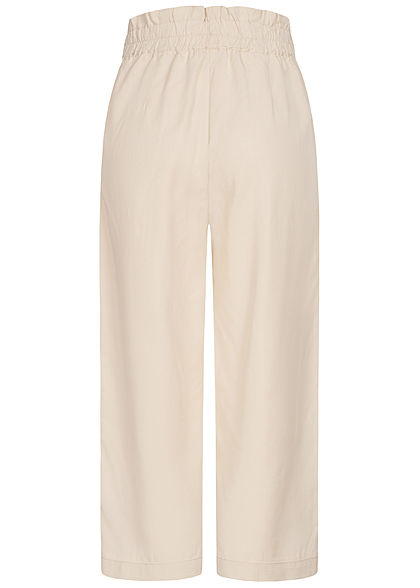 ONLY Dames 3/4 Paperbag Culotte Broek 2-Pockets pumice stone beige