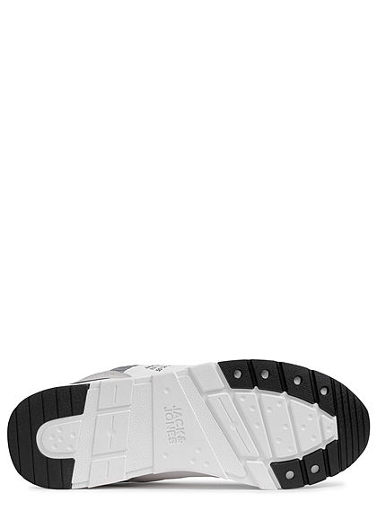 Jack and Jones Herren Schuh Materialmix Sneaker zum schnüren weiss grau schwarz