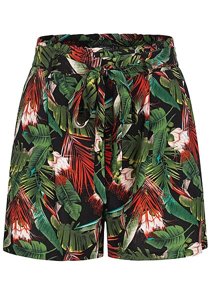 Urban Surface Dames Shorts Tropical Print zwart