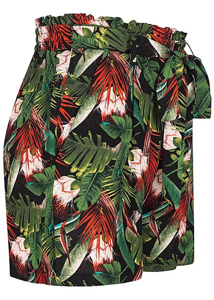 Urban Surface Dames Shorts Tropical Print zwart