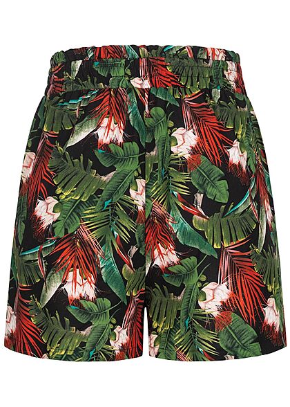 Urban Surface Dames Shorts Tropical Print zwart