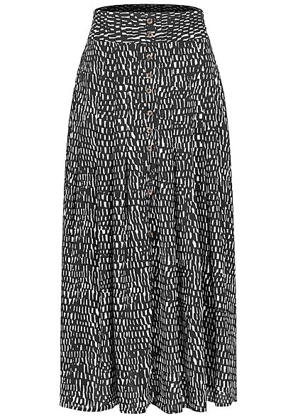 Urban Surface Dames Longform Rok Vlekken Print zwart wit