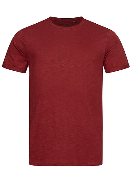 Eight2Nine Heren Basic T-Shirt dried tomato rood
