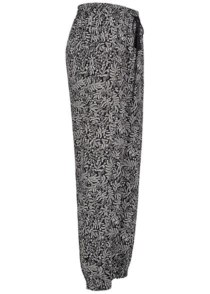 Hailys Dames Viscose Broek 2-Pocket All Over Print zwart grijs