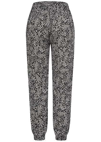 Hailys Dames Viscose Broek 2-Pocket All Over Print zwart grijs