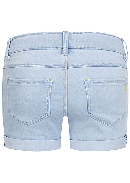 Name It Kids Mdchen kurze Jeans Shorts 5-Pockets hell blau denim
