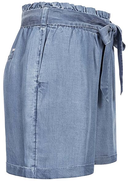 Tom Tailor Dames Paperbag High-Waist Shorts 4-Pockets used blauw denim