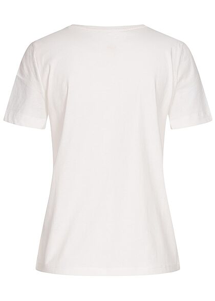 Tom Tailor Dames T-Shirt Avocado Print dove wit