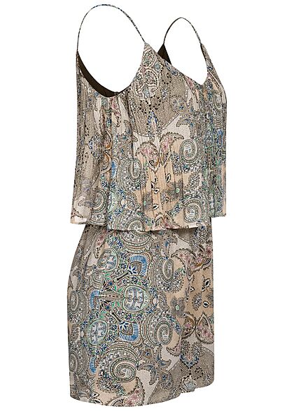 ONLY Dames V-Neck Strap Playsuit Paisley Print kalamata olijf groen