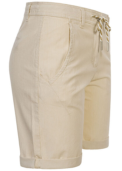 Tom Tailor Dames Bermuda Capri Broek 4-Pockets beige