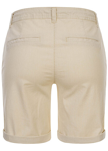 Tom Tailor Dames Bermuda Capri Broek 4-Pockets beige