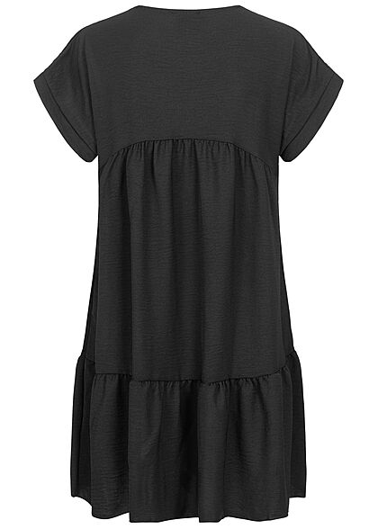 Styleboom Fashion Dames V-Neck Jurk zwart