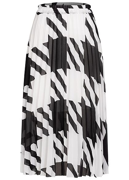 Styleboom Fashion Dames Longform Rok wit zwart - Art.-Nr.: 21046601