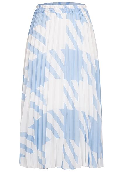Styleboom Fashion Dames Longform Rok wit lichtblauw - Art.-Nr.: 21046603