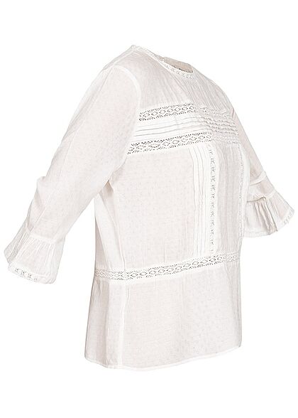 ONLY Dames NOOS 3/4 Blouse Shirt cloud dancer wit
