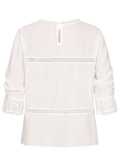 ONLY Dames NOOS 3/4 Blouse Shirt cloud dancer wit