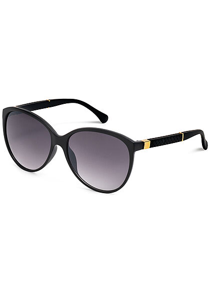 Seventyseven Lifestyle Damen Sonnenbrille UV-Schutz 400 Strukturbügel schwarz