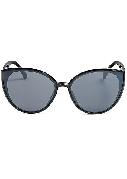 Seventyseven Lifestyle Damen Sonnenbrille UV-Schutz 400 Cat Eye Look schwarz navy