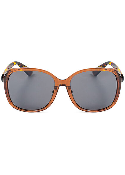 Seventyseven Lifestyle Damen Sonnenbrille UV-Schutz 400 Eckiges Design camo braun
