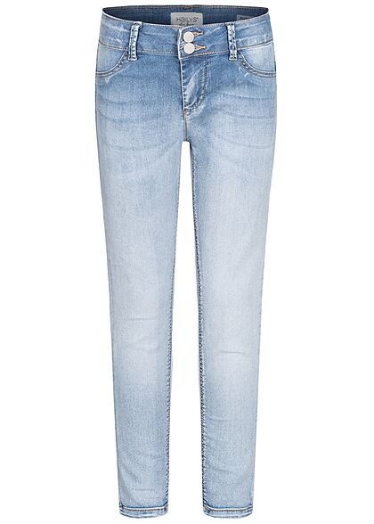 Hailys Kids Mädchen Skinny High-Waist Push-Up Jeans Hose 5-Pockets hellblau denim - Art.-Nr.: 21052204