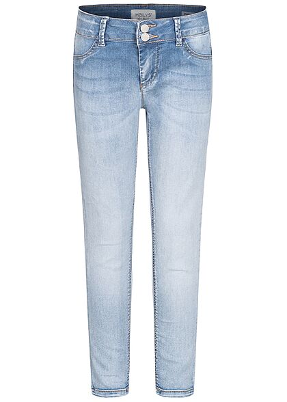 Hailys Kids Mdchen Skinny High-Waist Push-Up Jeans Hose 5-Pockets hellblau denim - Art.-Nr.: 21052204