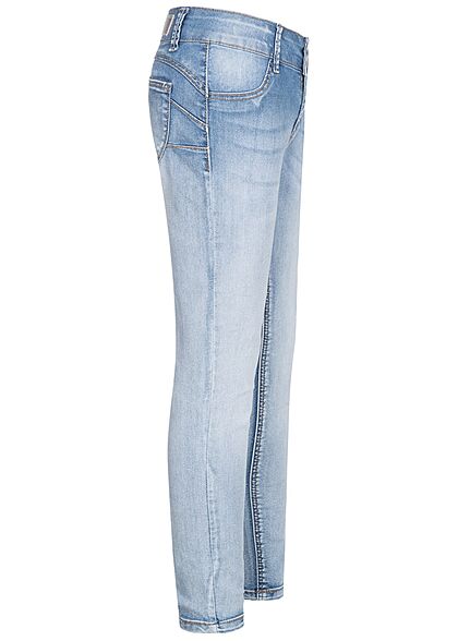 Hailys Kids Mädchen Skinny High-Waist Push-Up Jeans Hose 5-Pockets hellblau denim