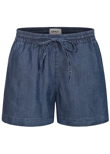 ONLY Dames NOOS Lyocell Shorts donkerblauw denim