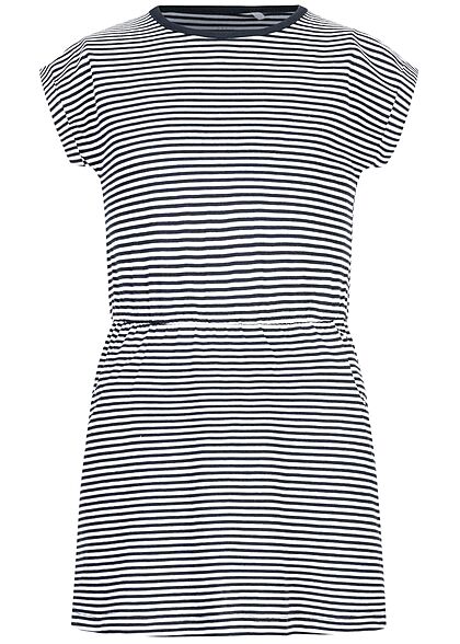 Name It Kids Mädchen Sommer Kleid Taillengummibund Streifen Muster sapphir blau