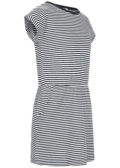 Name It Kids Mädchen Sommer Kleid Taillengummibund Streifen Muster sapphir blau